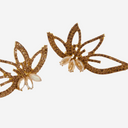 Pendiente cristal flor