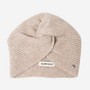 Turbante de tricot con nudo frontal