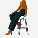 Pantalón de punto con contrastes