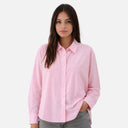 Camisa fluida oversize de algodón y modal