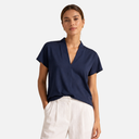 Camiseta fluida cuello pico - Freequent