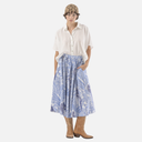 Falda midi fluida elástica floral - Orfeo