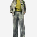 Pantalón ancho cuadros