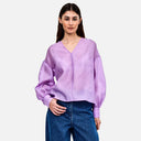 Blusa fluida con manga abullonada - CKS