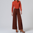 Pantalón recto jacquard