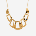 Collar dorado piezas rectangulares