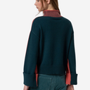 Jersey bicolor con cuello perkins