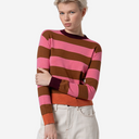Jersey de rayas cuello redondo
