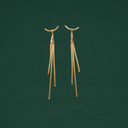 Pendiente luna dorado