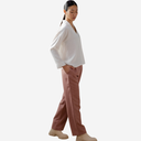 Pantalón recto rosa