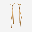 Pendiente luna dorado