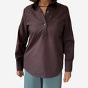 Camisa de algodón marrón