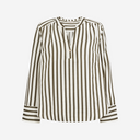 Camisa blanco roto y rayas verdes