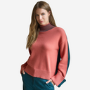 Jersey bicolor con cuello perkins
