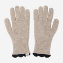 Guantes de tricot con ribete a contraste