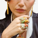 Anillo unakita pistacho