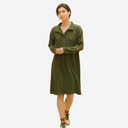 Vestido corto de cuadros verde oscuro