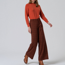 Pantalón recto de jacquard