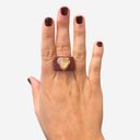 Anillo burdeos cuarzo