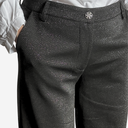 Pantalón recto brillo