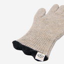 Guantes de tricot con ribete a contraste