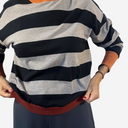 Jersey de rayas cuello redondo
