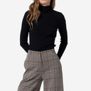 Pantalón recto de jacquard