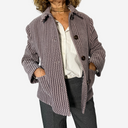 Chaquetón corto lila