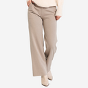 Pantalón recto gris topo