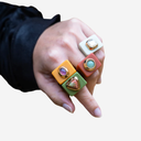 Anillo unakita pistacho