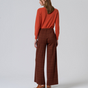 Pantalón recto de jacquard