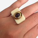 Anillo crema ojo de gato