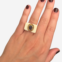Anillo crema ojo de gato