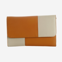 Bolso bicolor de piel