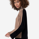 Jersey bicolor con cuello perkins