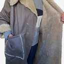 Abrigo doble faz borreguito