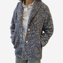 Abrigo azul y marrón