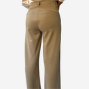 Pantalón recto gris topo