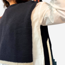 Jersey sin mangas de punto con lazo