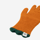 Guantes de tricot con ribete a contraste