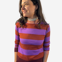 Jersey de rayas cuello redondo