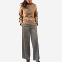 Pantalón recto de jacquard