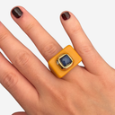 Anillo mostaza ojo de gato