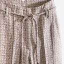 Pantalón recto crudo y granate