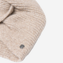 Turbante de tricot con nudo frontal