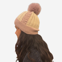 Gorro bicolor pompón