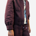 Chaqueta granate de espiga