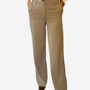 Pantalón recto gris topo