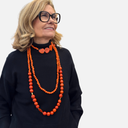 Collar doble naranja