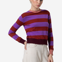 Jersey de rayas cuello redondo